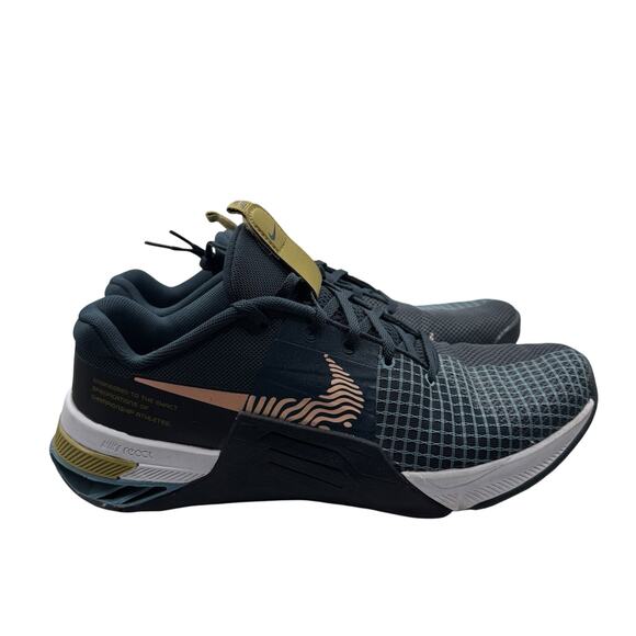 Nike Metcon 8 Men’s Training Shoes 11 Blue Gold DO9328-401 Gym CrossFit React - Picture 1 of 9